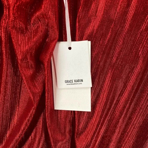 GRACE KARIN Blouse XL Shimmer Glitter Sparkly Poncho Party Top Blouse Low Back - Picture 9 of 15